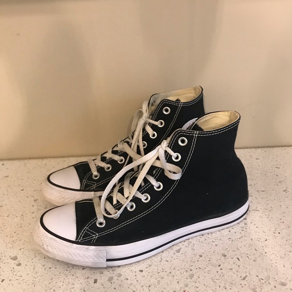 black high top converse size 9